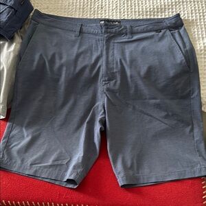 Travis Mathew Blue Flat Front Shorts Performance Fit